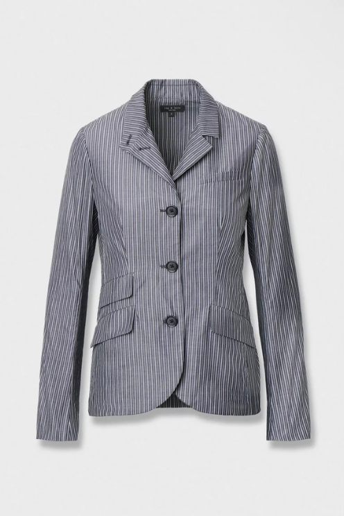 Jennie Striped Poplin Blazer