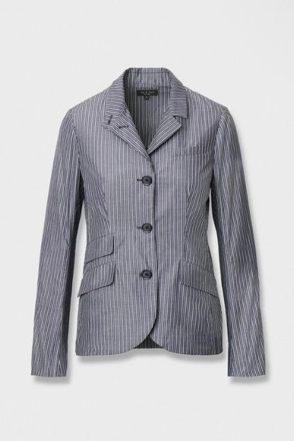 Jennie Striped Poplin Blazer