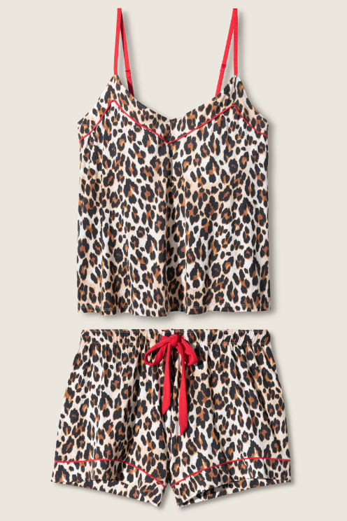 Holiday Dreams Leopard Print Shorts Set