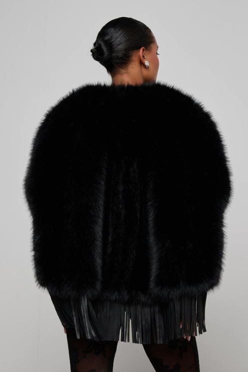 Nathalia Faux Fur Cape