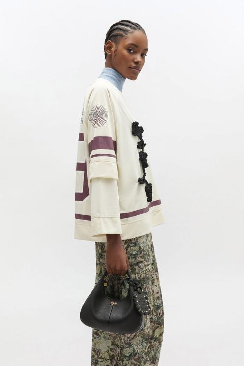 Black Mini Grained Hobo Bag