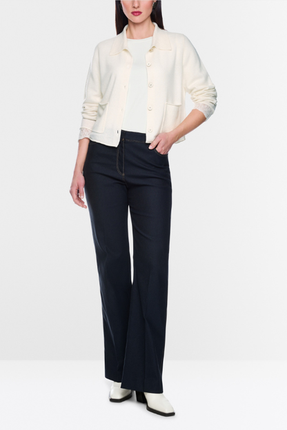 Rolled Edge Cashmere Cardigan