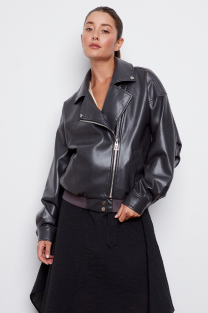 Carey Vegan Leather Jacket