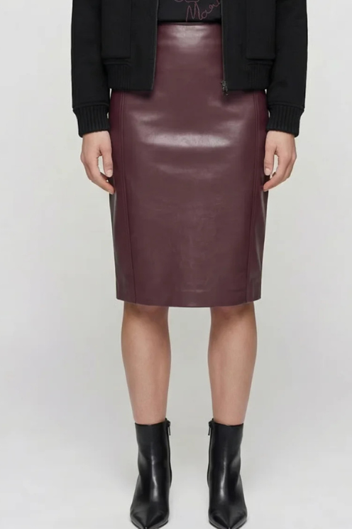 Faux Leather Pencil Skirt