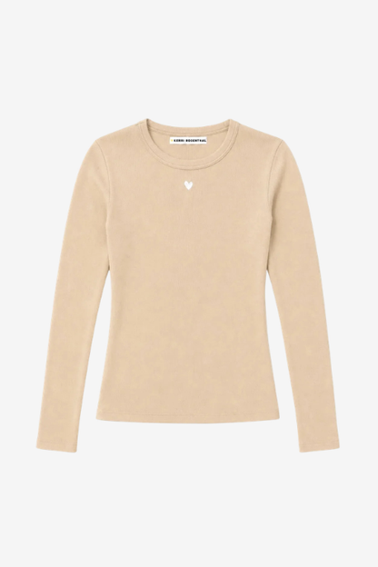 Long Sleeve Rib Tee Heart