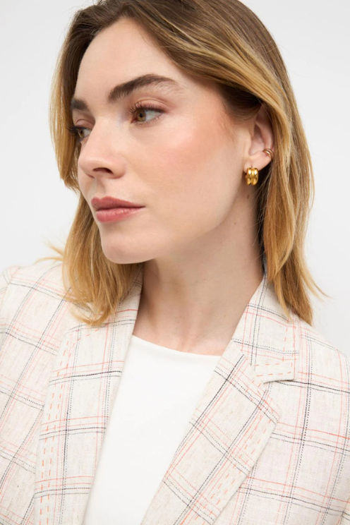 Ajedrea Check Linen Blazer