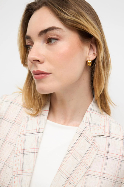 Ajedrea Check Linen Blazer