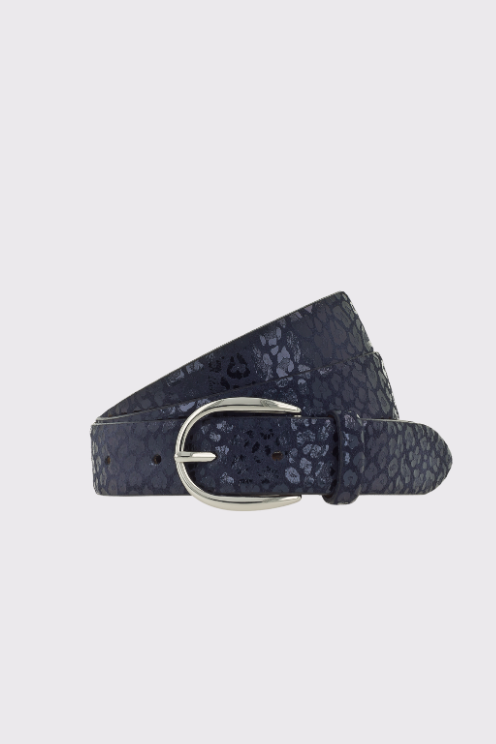 Metallic Leopard Print Belt
