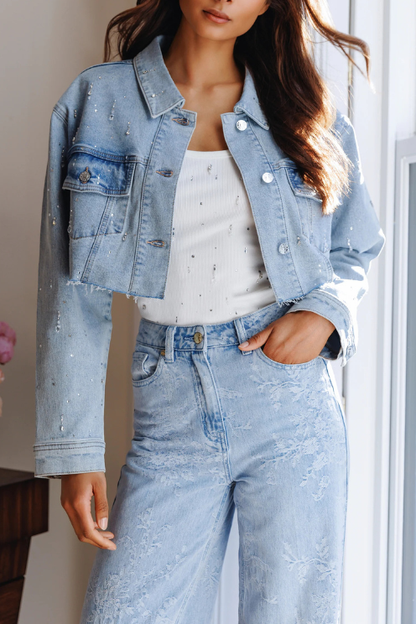 Delan Embellished Denim Jacket