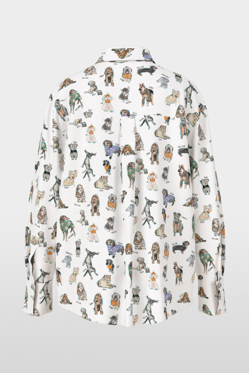 Dodgy Dog Print Blouse