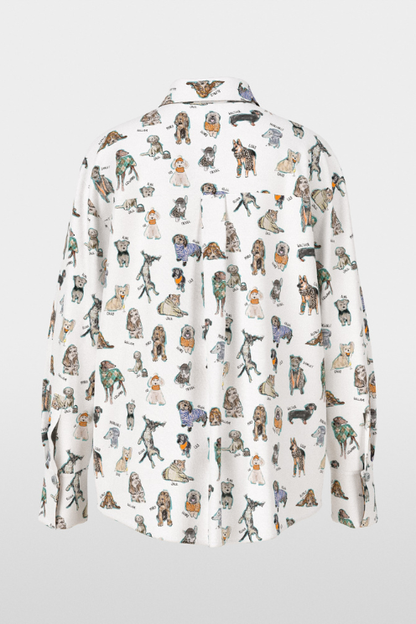 Dodgy Dog Print Blouse