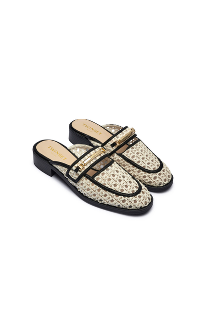 Woven Raffia Mules