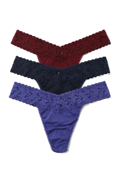 Cotton Original Rise Thong Holiday 3 Pack Cracker
