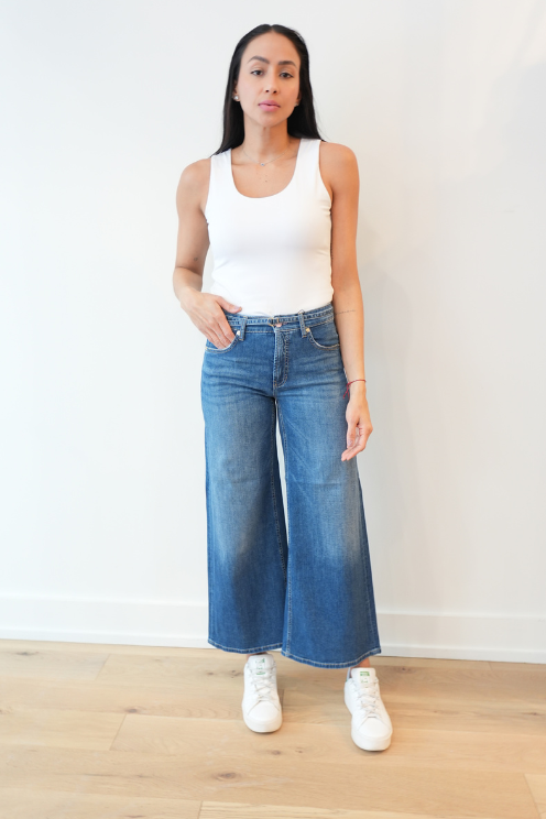 Palazzo Crop Denim