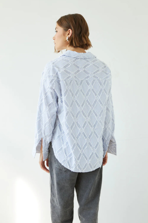 Marlowe Blue Stripe Shirt