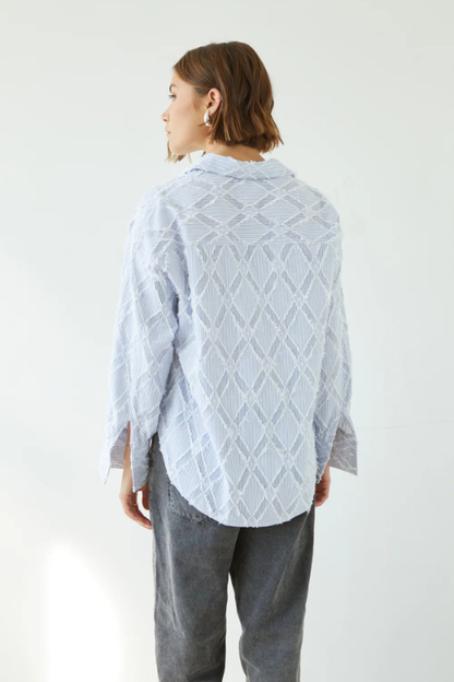 Marlowe Blue Stripe Shirt