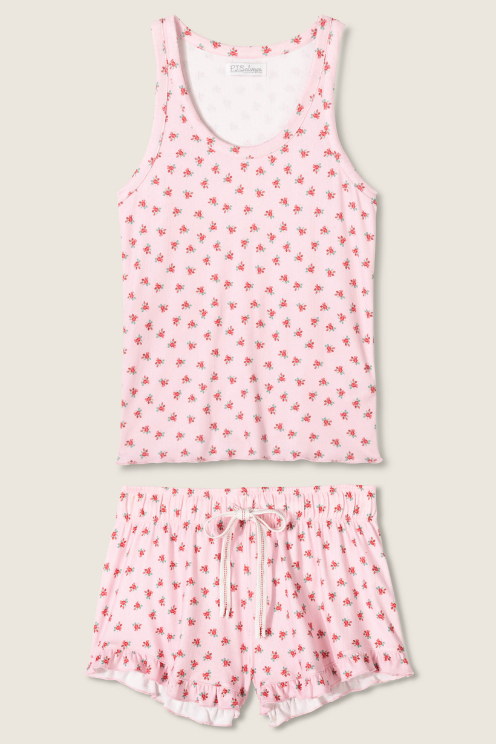 Crazy For The Holidays Ditsy Floral Print Shorts Set