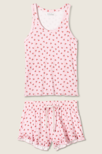 Crazy For The Holidays Ditsy Floral Print Shorts Set