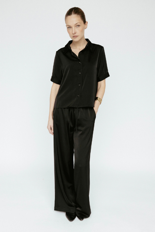 Butter Satin T-shirt Blouse