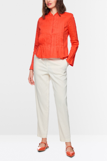 Feminine Jacket with Pintuck Details