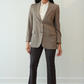 Brown Herringbone Blazer