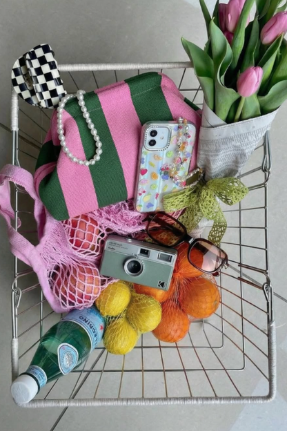 City Girl Pouch Pink/Green