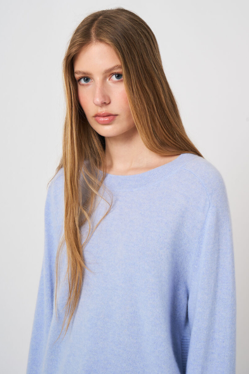 Round Hem Cashmere Sweater