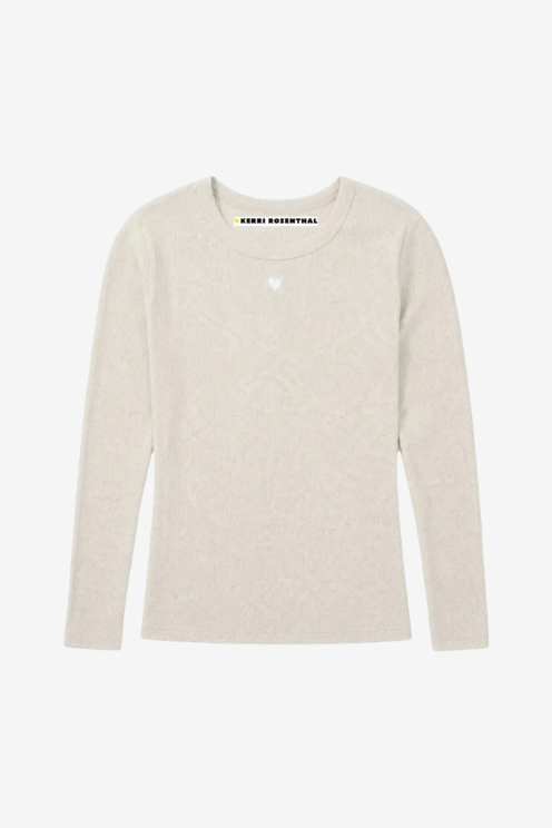 Long Sleeve Rib Tee Heart