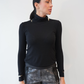 Gold-Detail Turtleneck Top