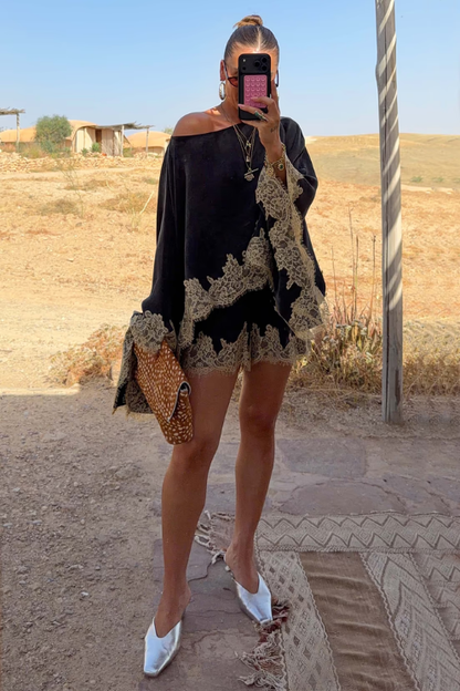 Ellie Lace Cape + Short Set