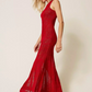 Venetian Red Openwork Knit Dress