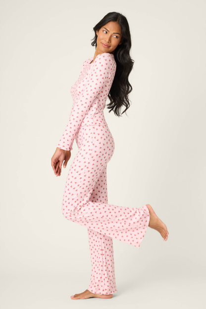 Crazy For The Holidays Ditsy Floral Print Pants Set