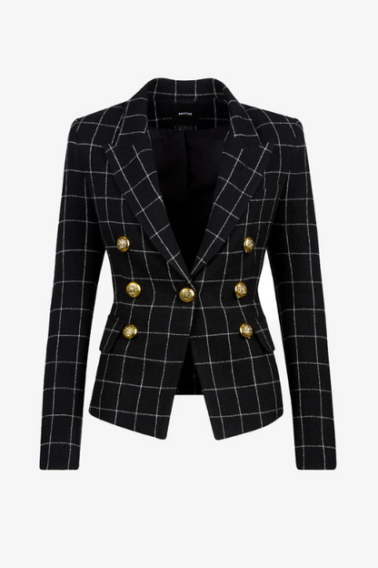 Mini Not a DB Short Blazer – Black Grid