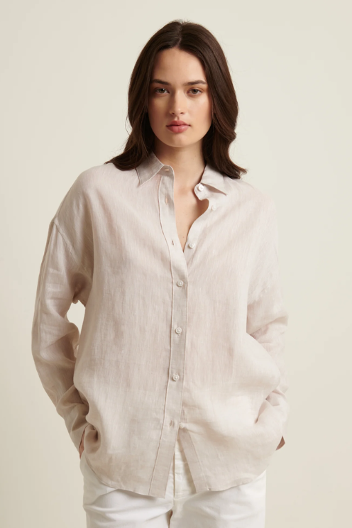 Linen BF Shirt in Zen