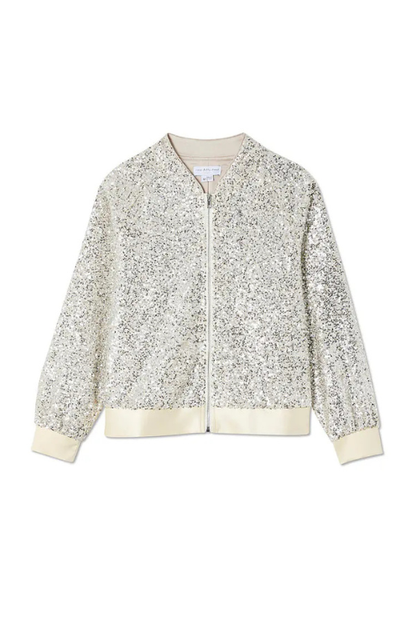 Never Fully Dressed Sequin Bomber Jakcet
