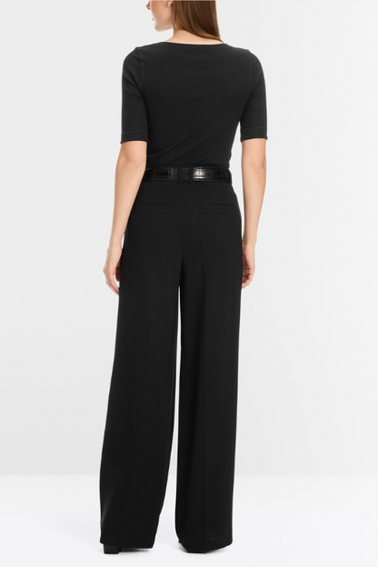Round - Collar Shirt With Short Sleeves