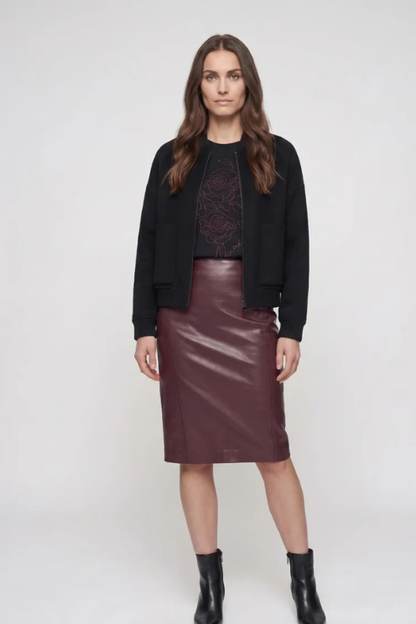 Faux Leather Pencil Skirt