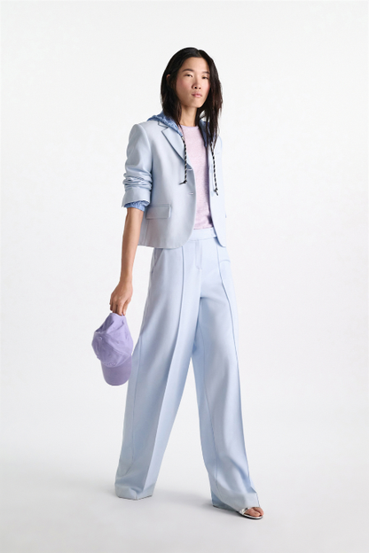 Wide leg pants in Punto Milano