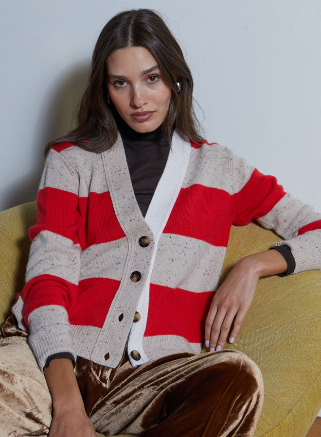 4-Ply Rugby Cardigan