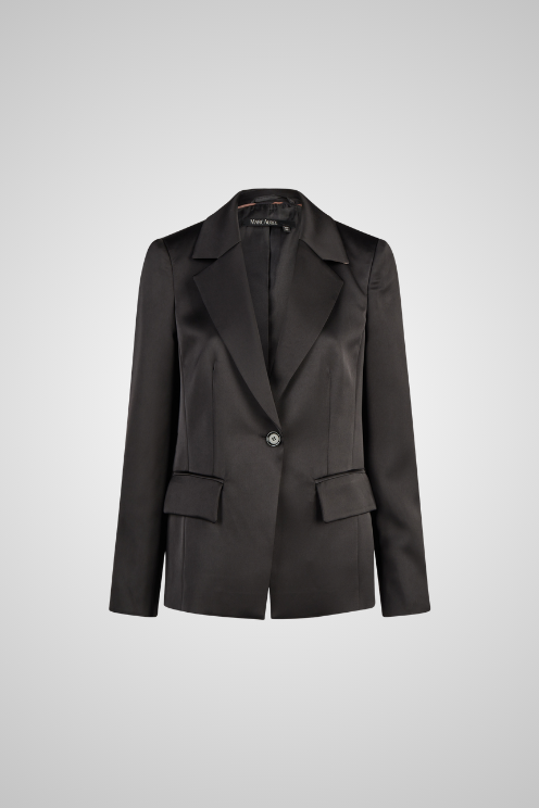 Satin Single-Breasted Blazer