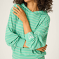 Peace & Pawlidays Green Stripe Hoodie
