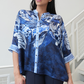 Printed Button-Front Blouse