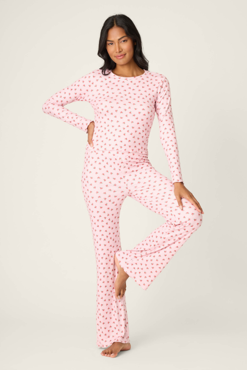 Crazy For The Holidays Ditsy Floral Print Pants Set