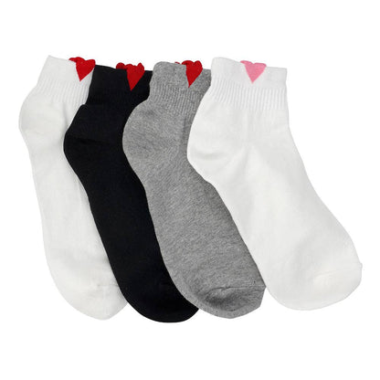 Short Pink Heart Socks