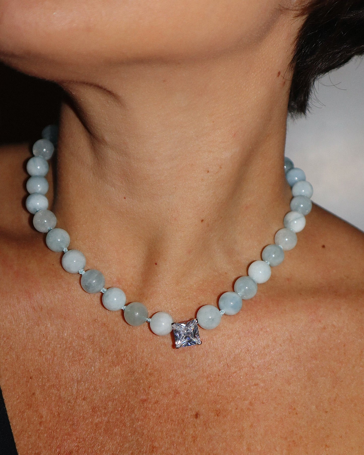 Bourbon Aquamarine Necklace