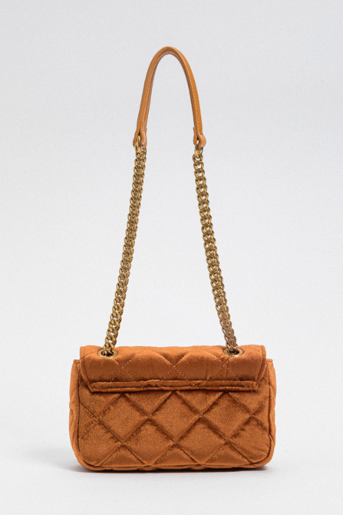 Quilted Velvet Chain Bag
