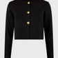 Kristina Black Merino Wool Cardigan