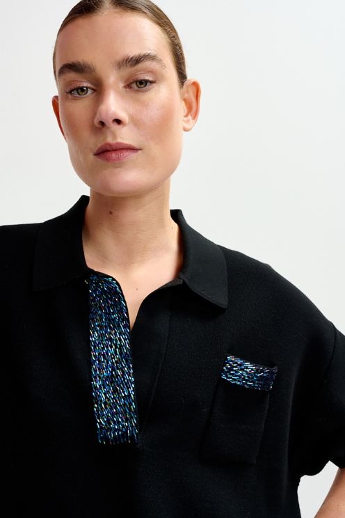Chic Contrast Polo