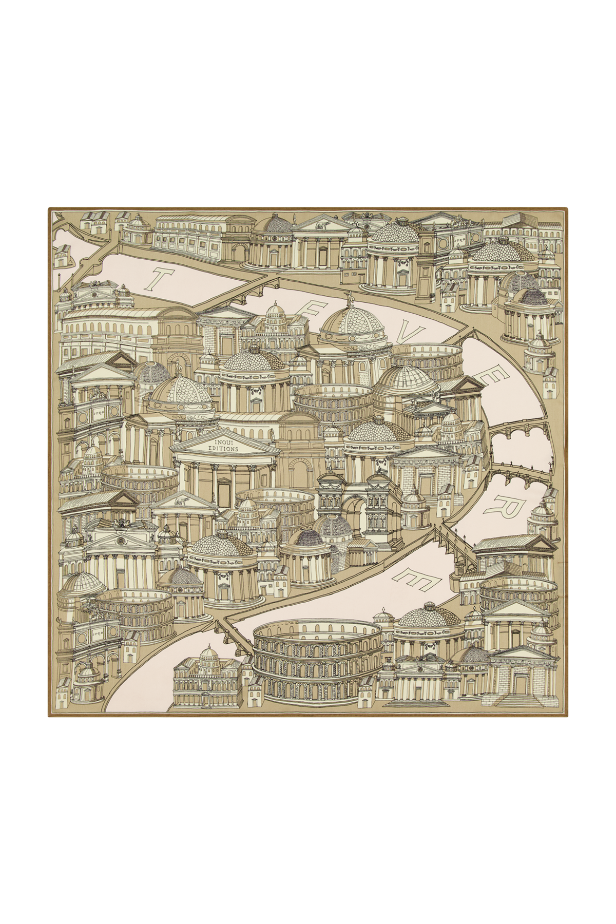 SQUARE / CARRE 100 ROMA BEIGE/BEIGE