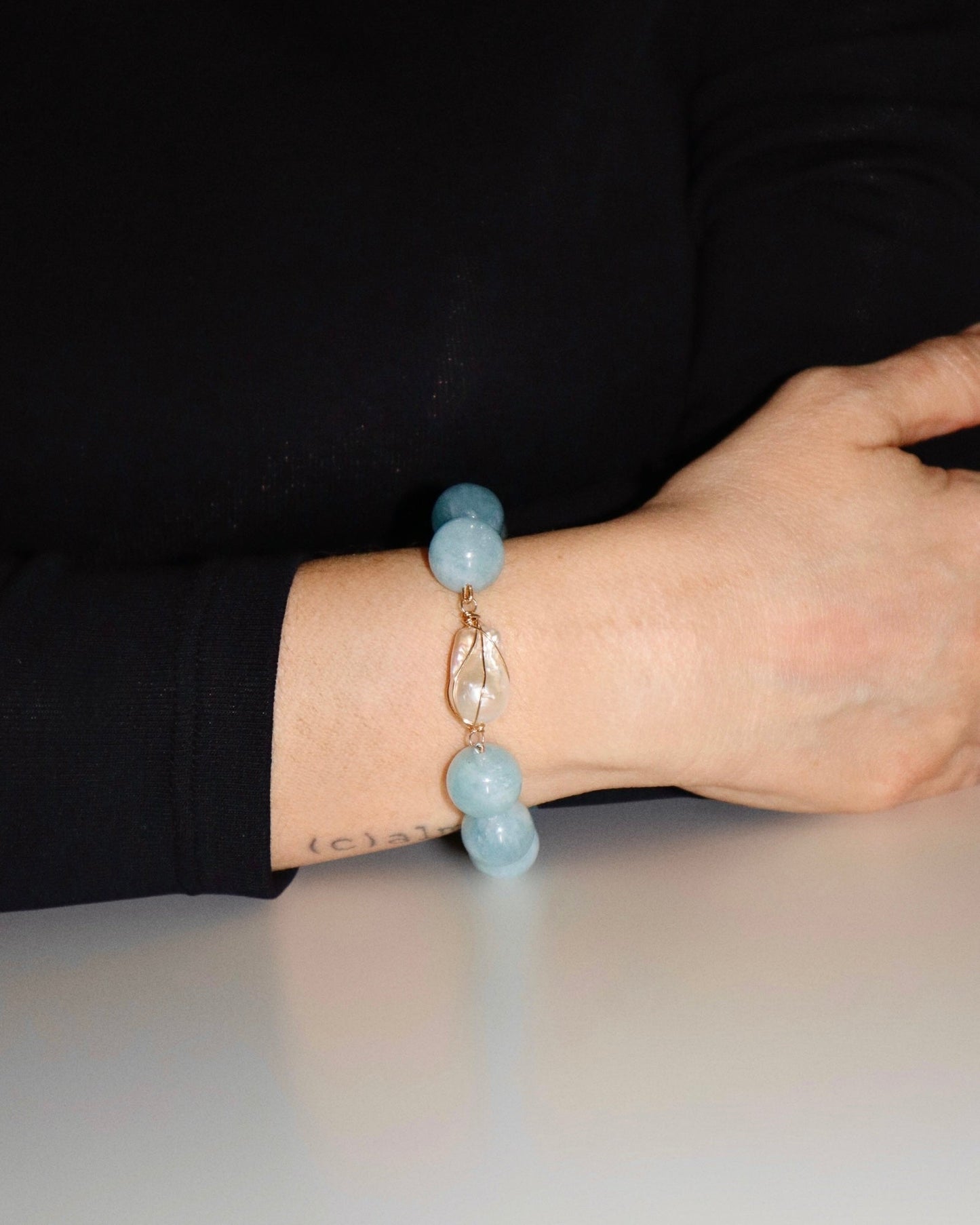 Aquamarine Baroque bracelet